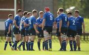 17 September 2016; The Leinsterteam during a break in play during the U18 Schools Interprovincial Series Round 3 between Ulster and Leinster at Methodist College, Belfast.   Photo by Oliver McVeigh/Sportsfile