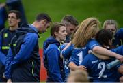 17 September 2016; Leinster Coach Aoife Thompson after the U18 Girls Interprovincial Series Round 3 between Ulster and Leinster at City of Armagh RFC, Armagh.  Photo by Oliver McVeigh/Sportsfile