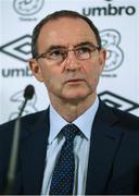 23 September 2016; Republic of Ireland manager Martin O'Neill during the squad announcement at Dublin Stadium, Lansdowne Road, in Dublin. Photo by David Maher/Sportsfile