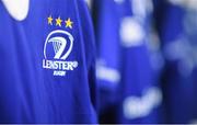 23 September 2016; A detailed view of the Leinster crest on their jersey prior to the Guinness PRO12 Round 4 match between Leinster and Ospreys at the RDS Arena in Dublin. Photo by Stephen McCarthy/Sportsfile