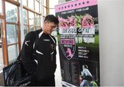 23 September 2016; Lee Chin of Wexford Youths arrives at the ground ahead of the SSE Airtricity League Premier Division match between Wexford Youths and Bray Wanderers at Ferrycarrig Park, Wexford.  Photo by Matt Browne/Sportsfile