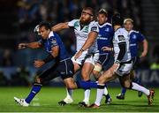 23 September 2016; Dmitri Arhip of Ospreys puts in a high tackle on Isa Nacewa of Leinster for which he received a yellow card during the Guinness PRO12 Round 4 match between Leinster and Ospreys at the RDS Arena in Dublin. Photo by Stephen McCarthy/Sportsfile