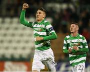23 September 2016; Sean Boyd of Shamrock Rovers celebrates after scoring his side's first goal during the SSE Airtricity League Premier Division match between Shamrock Rovers and Galways United at Tallaght Stadium, Dublin.  Photo by David Maher/Sportsfile