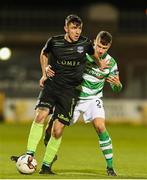 23 September 2016; Enda Curran of Galway in action against Robert Cornwall of Shamrock Rovers during the SSE Airtricity League Premier Division match between Shamrock Rovers and Galways United at Tallaght Stadium, Dublin.  Photo by David Maher/Sportsfile