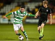 23 September 2016; James Doona of Shamrock Rovers in action against Paul Sinnott of Galway United during the SSE Airtricity League Premier Division match between Shamrock Rovers and Galways United at Tallaght Stadium, Dublin.  Photo by David Maher/Sportsfile