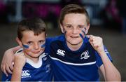 23 September 2016; Leinster supporters and brothers, Shane Clarke, age, 9, left, and Josh Clarke, aged 12, from Balbriggin, ahead of the Guinness PRO12 match between Leinster and Ospreys at the RDS Arena in Dublin. Photo by Piaras Ó Mídheach/Sportsfile