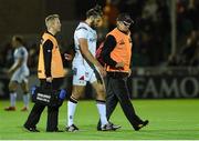 23 September 2016; Stuart McCloskey of Ulster leaves the pitch after picking up an injury during the Guinness PRO12 Round 4 match between Glasgow Warriors and Ulster at Scotstoun Stadium in Glasgow. Photo by Paul Devlin/Sportsfile