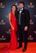 3 November 2017; Galway hurler Padraic Mannion with Orla Cunningham upon arrival at the PwC All Stars 2017 at the Convention Centre in Dublin. Photo by Brendan Moran/Sportsfile
