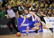 28 January 2011; Eimear Griffin, left, AOS Security Glanmire, in action against Ciara Newell, Claregalway. Women's U18 National Cup Final, Claregalway v AOS Security Glanmire, National Basketball Arena, Tallaght. Picture credit: Barry Cregg / SPORTSFILE