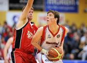 28 January 2011; Eoghan O'Connor, right, Templeogue, in action against Philip Curran, Tolka Rovers. Men's U18 National Cup Final, Templeogue v Tolka Rovers, National Basketball Arena, Tallaght. Picture credit: Barry Cregg / SPORTSFILE