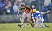 30 January 2011; Richie Hogan, Kilkenny, in action against Conor Dunne, Laois. Walsh Cup Semi-Final, Laois v Kilkenny, Rathdowney GAA Grounds, Rathdowney, Co. Laois. Picture credit: David Maher / SPORTSFILE