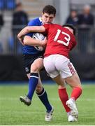 24 September 2016; Cormac Foley of Leinster is tackled by Sean French of Munster during the Leinster U18 Schools Interprovincial Series Round 4 match between Leinster and Munster at Donnybrook Stadium in Donnybrook, Dublin. Photo by Matt Browne/Sportsfile