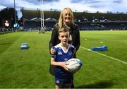 23 September 2016; Leinster matchday mascot Robert O'Brien, from Rathfarnham, ahead of the Guinness PRO12, Round 4, match between Leinster and Ospreys at the RDS Arena in Dublin. Photo by Stephen McCarthy/Sportsfile