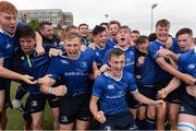 24 September 2016; The Leinster squad celebrate after the U18 Schools Interprovincial Series Round 4 match between Leinster and Munster at Donnybrook Stadium in Donnybrook, Dublin. Photo by Matt Browne/Sportsfile