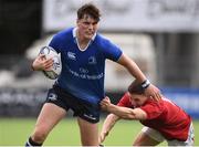 24 September 2016; Sam Dardis of Leinster is tackled by JD O'Hea of Munster during the Leinster U18 Schools Interprovincial Series Round 4 match between Leinster and Munster at Donnybrook Stadium in Donnybrook, Dublin. Photo by Matt Browne/Sportsfile