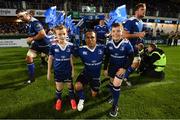 23 September 2016; Leinster captain Isa Nacewa with matchday mascots Robert O'Brien, from Rathfarnham, and Rory Wallace, from Dundalk, Co. Louth, ahead of the Guinness PRO12, Round 4, match between Leinster and Ospreys at the RDS Arena in Dublin. Photo by Stephen McCarthy/Sportsfile