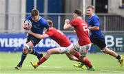 24 September 2016; Cian Prendergast of Leinster is tackled by JD O'Hea of Munster during the Leinster U18 Schools Interprovincial Series Round 4 match between Leinster and Munster at Donnybrook Stadium in Donnybrook, Dublin. Photo by Matt Browne/Sportsfile