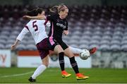 24 September 2016; Claire O’Riordan of Wexford Youths WFC in action against Keara Cormican of Galway WFC during the Continental Tyres Women's National League game between Galway WFC and Wexford Youths WFC at Eamon Deacy Park in Galway. Photo by Seb Daly/Sportsfile