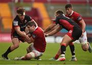 24 September 2016; Dave O'Callagahn of Munster is tackled by Hamish Watson of Edinburgh Rugby during the Guinness PRO12 Round 4 match between Munster and Edinburgh Rugby at Thomond Park in Limerick. Photo by Diarmuid Greene/Sportsfile
