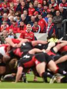 24 September 2016; Keith Earls of Munster looks on at a scrum during the Guinness PRO12 Round 4 match between Munster and Edinburgh Rugby at Thomond Park in Limerick. Photo by Diarmuid Greene/Sportsfile