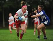 24 September 2016; Amanda McLoone of St Faithleach's, Co Roscommon, in action against Anne Roache of Old Leighlin, Co Carlow during the Ladies Football All-Ireland Junior Club Sevens at Naomh Mearnóg GAA Club, Portmarnock, Dublin. Photo by Sam Barnes/Sportsfile