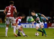 24 September 2016; Gary Buckley of Cork City  in action against Gavin Peers of Sligo Rovers during the SSE Airtricity League Premier Division game between Sligo Rovers and Cork City at the Showgrounds in Sligo. Photo by Oliver McVeigh/Sportsfile