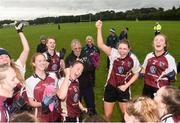 24 September 2016; Players from St Brigid's, Co Limerick, celebrate after winning the Junior Championship final during the Ladies Football All-Ireland Junior Club Sevens at Naomh Mearnóg GAA Club, Portmarnock, Dublin. Photo by Sam Barnes/Sportsfile