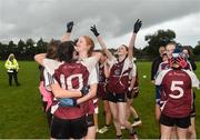 24 September 2016; Players from St Brigid's, Co Limerick, celebrate after winning the Junior Championship final during the Ladies Football All-Ireland Junior Club Sevens at Naomh Mearnóg GAA Club, Portmarnock, Dublin. Photo by Sam Barnes/Sportsfile
