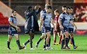 24 September 2016; Connacht players leave the pitch dejected after the Guinness PRO12 Round 4 match between Scarlets and Connacht at Parc Y Scarlets, Llanelli in Wales. Photo by Chris Fairweather/Sportsfile