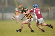 23 January 2011; Canice Maher, Kilkenny, in action against Mark Kelly, NUI Galway. Walsh Cup, Kilkenny v NUI Galway, St Patrick's GAA Club, Ballyragget, Co Kilkenny. Picture credit: Ray McManus / SPORTSFILE