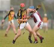 23 January 2011; Canice Maher, Kilkenny, in action against Mark Kelly, NUI Galway. Walsh Cup, Kilkenny v NUI Galway, St Patrick's GAA Club, Ballyragget, Co Kilkenny. Picture credit: Ray McManus / SPORTSFILE