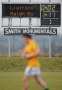 30 January 2011; A view of the scoreboard after the final whistle. FBD Connacht League Group 2, Leitrim v Mayo, Seán O'Heslin's GAA Club, Ballinamore, Co. Leitrim. Picture credit: Oliver McVeigh / SPORTSFILE