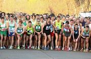 30 January 2010; Competitors await the start of the AXA Raheny 5 Road Race 2011. Raheny, Dublin. Picture credit: Tomas Greally / SPORTSFILE