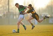 30 January 2011; Aidan O'Reilly, Nemo Rangers, in action against Kieran O'Leary, Dr. Crokes. AIB Munster GAA Football Senior Club Championship Final, Dr. Crokes v Nemo Rangers, Mallow Gaa & Sports Complex, Mallow, Co. Cork. Picture credit: Barry Cregg / SPORTSFILE