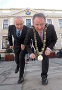 31 January 2011; The Lord Mayor of Dublin, Councillor Gerry Breen with Race Director Jim Aughney at the launch of the 2011 Dublin City Marathon. Launch of 2011 Dublin Marathon, The Mansion House, Dublin. Photo by Sportsfile