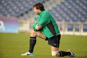 31 January 2011; Ireland's Kevin McLaughlin waits for a drill to begin during squad training ahead of their RBS Six Nations Rugby Championship game against Italy on Saturday. Ireland Rugby Squad Training, RDS, Ballsbridge, Dublin. Picture credit: Barry Cregg / SPORTSFILE