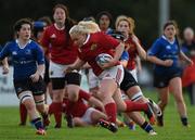 24 September 2016; Hayley Betts of Munster in action against Leinster during the U18 Girls Interprovincial Series match between Leinster and Munster at Seapoint RFC in Dublin. Photo by Matt Browne/Sportsfile