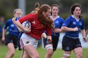 24 September 2016; Aoife O'Shaughnessy of Munster in action against Leinster during the U18 Girls Interprovincial Series match between Leinster and Munster at Seapoint RFC in Dublin. Photo by Matt Browne/Sportsfile