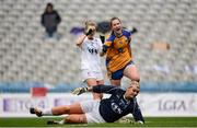 25 September 2016; Ailish Considine of Clare celebrates after scoring her side's first goal during the TG4 Ladies Football All-Ireland Intermediate Football Championship Final match between Clare and Kildare at Croke Park in Dublin.  Photo by Seb Daly/Sportsfile