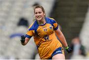 25 September 2016; Ailish Considine of Clare celebrates scoring her side's first goal during the TG4 Ladies Football All-Ireland Intermediate Football Championship Final match between Clare and Kildare at Croke Park in Dublin.  Photo by Piaras Ó Mídheach/Sportsfile