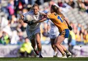 25 September 2016; Maria Moolick of Kildare in action against Ailish Considine of Clare during the TG4 Ladies Football All-Ireland Intermediate Football Championship Final match between Clare and Kildare at Croke Park in Dublin.  Photo by Seb Daly/Sportsfile