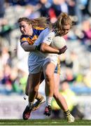 25 September 2016; Maria Moolick of Kildare in action against Ailish Considine of Clare during the TG4 Ladies Football All-Ireland Intermediate Football Championship Final match between Clare and Kildare at Croke Park in Dublin.  Photo by Seb Daly/Sportsfile