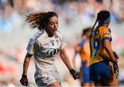 25 September 2016; Aisling Holton of Kildare celebrates after scoring a point during the TG4 Ladies Football All-Ireland Intermediate Football Championship Final match between Clare and Kildare at Croke Park in Dublin.  Photo by Seb Daly/Sportsfile