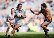 25 September 2016; Aisling Holton of Kildare in action against Gráinne Harvey of Clare during the TG4 Ladies Football All-Ireland Intermediate Football Championship Final match between Clare and Kildare at Croke Park in Dublin.  Photo by Seb Daly/Sportsfile