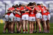 25 September 2016; Cork players make a huddle ahead of the Ladies Football All-Ireland Senior Football Championship Final match between Cork and Dublin at Croke Park in Dublin.  Photo by Seb Daly/Sportsfile
