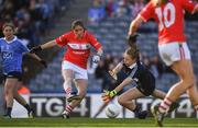 25 September 2016; Annie Walsh of Cork scores her side's first goal during the Ladies Football All-Ireland Senior Football Championship Final match between Cork and Dublin at Croke Park in Dublin. Photo by Brendan Moran/Sportsfile