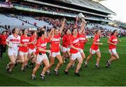 25 September 2016; Cork players make a lap of honour following their victory after the Ladies Football All-Ireland Senior Football Championship Final match between Cork and Dublin at Croke Park in Dublin.  Photo by Seb Daly/Sportsfile
