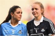 25 September 2016; Dejected Dublin players Sinéad Goldrick, left, and Ciara Trant after the Ladies Football All-Ireland Senior Football Championship Final match between Cork and Dublin at Croke Park in Dublin.  Photo by Brendan Moran/Sportsfile
