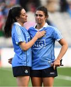 25 September 2016; Dejected Dublin players, Sinéad Goldrick, left, and Niamh Collins after the Ladies Football All-Ireland Senior Football Championship Final match between Cork and Dublin at Croke Park in Dublin.  Photo by Brendan Moran/Sportsfile