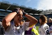 25 September 2016; Kildare captain Aisling Holton celebrates after the TG4 Ladies Football All-Ireland Intermediate Football Championship Final match between Clare and Kildare at Croke Park in Dublin.  Photo by Piaras Ó Mídheach/Sportsfile